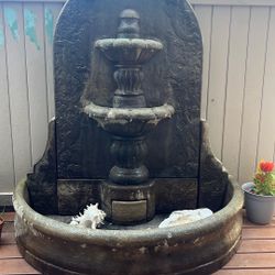 Tall Al’s Garden Art Cement Wall Fountain