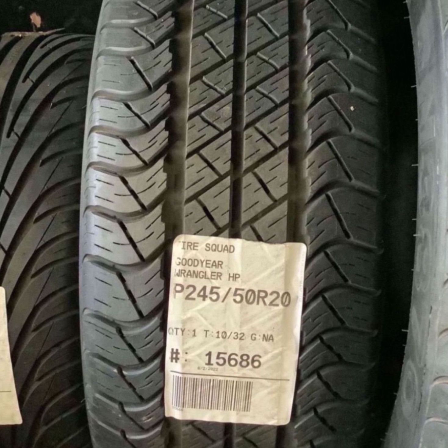 NEW 245 50 20 Goodyear Wrangler HP with 100% Tread 10/32 102S #15686 Best  Grade A Tires Today for Sale in Biscayne Park, FL - OfferUp