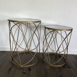 Gold Color Side Tables 