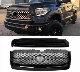 2014-2021 TOYOTA TUNDRA Gloss Black Front Grille & Hood Bulge Molding