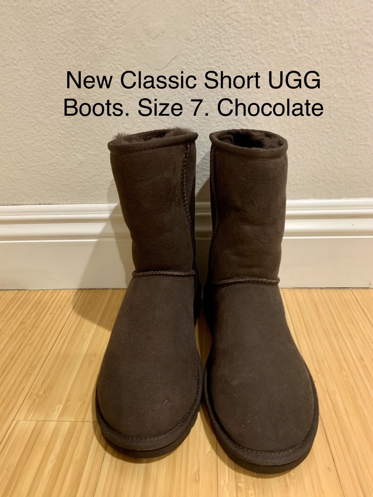 Classic Short UGG Boots. Size 7. Chocolate for Sale in West Angeles, CA - OfferUp