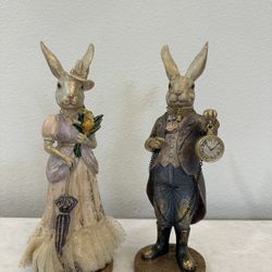 Easter Vintage Victorian Figurine Couple