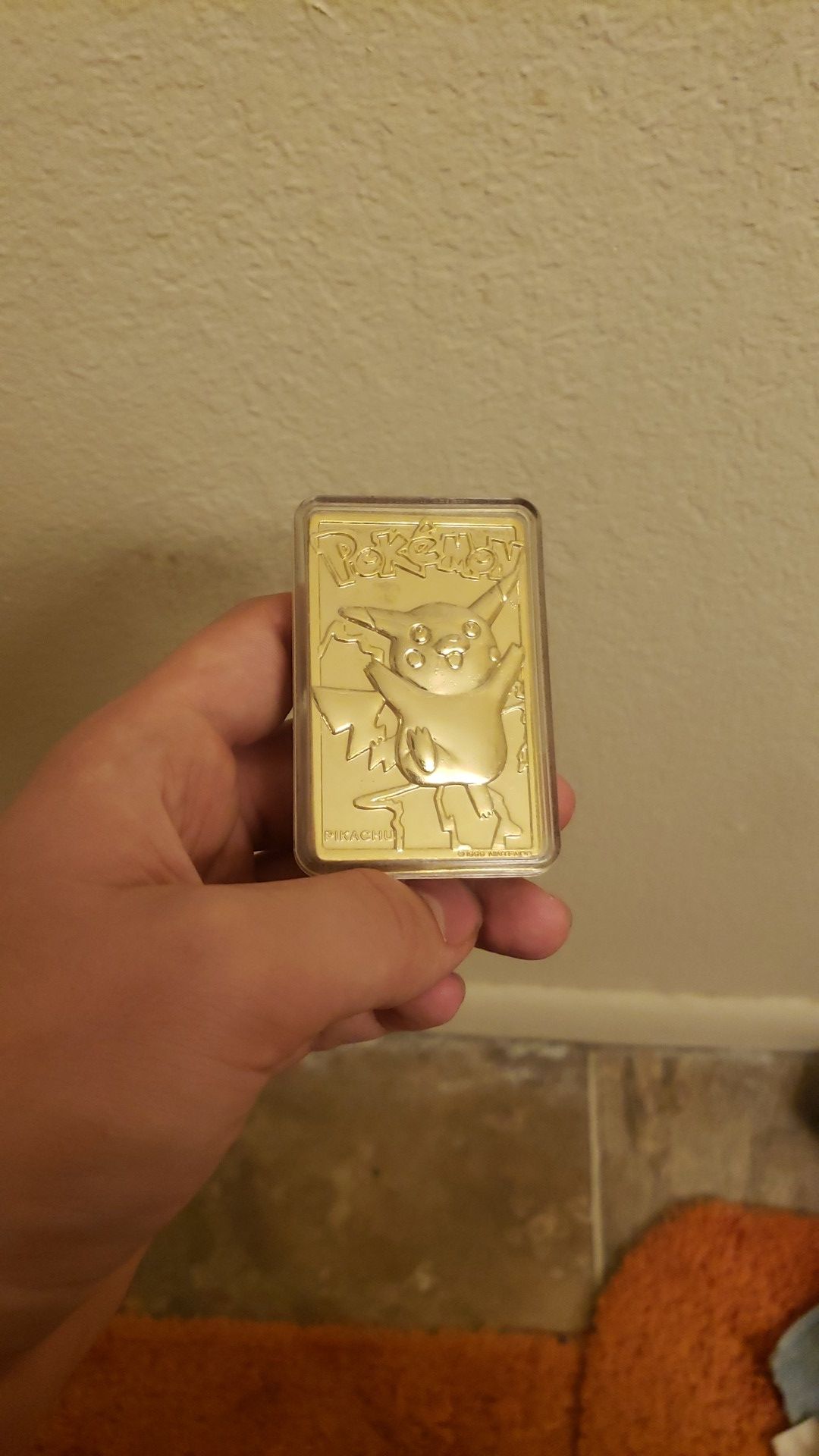 1999 Nintendo 23K Gold Plated Pikachu Pokemon Card. In a plastic case. Please message me for more information.