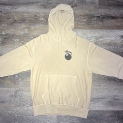Stussy Cream Pullover Hoodie Mens Large 