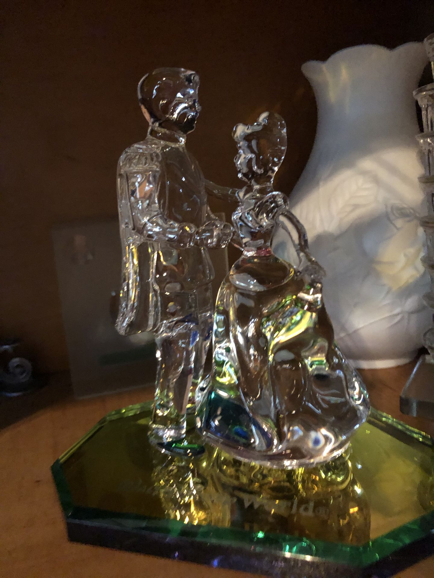 Cinderella and Prince charming Crystal dancing figurine