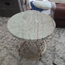 Antique Marble End Table