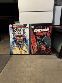 Superman Batman Art Canvas 