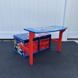 New Paw Patrol Activity Bench/ Desk With Storage 