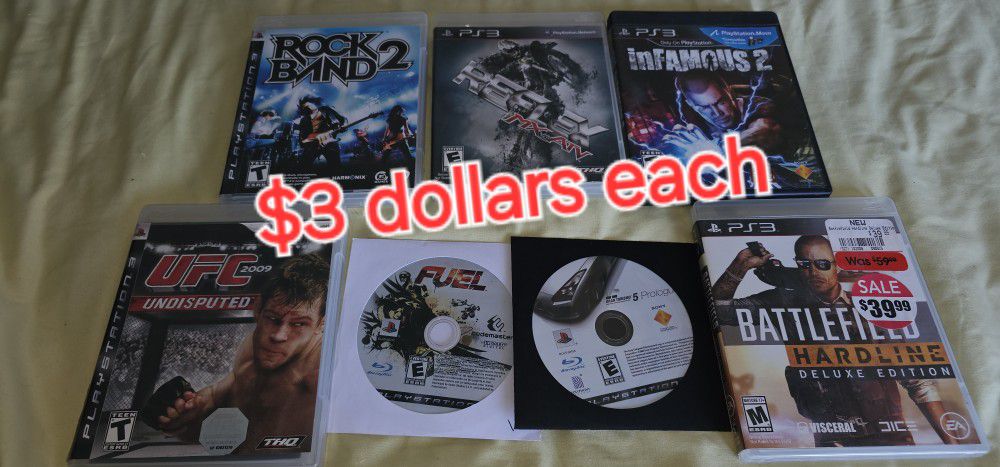 Ps3 Playstation 3 Games $3 Dollars Each 