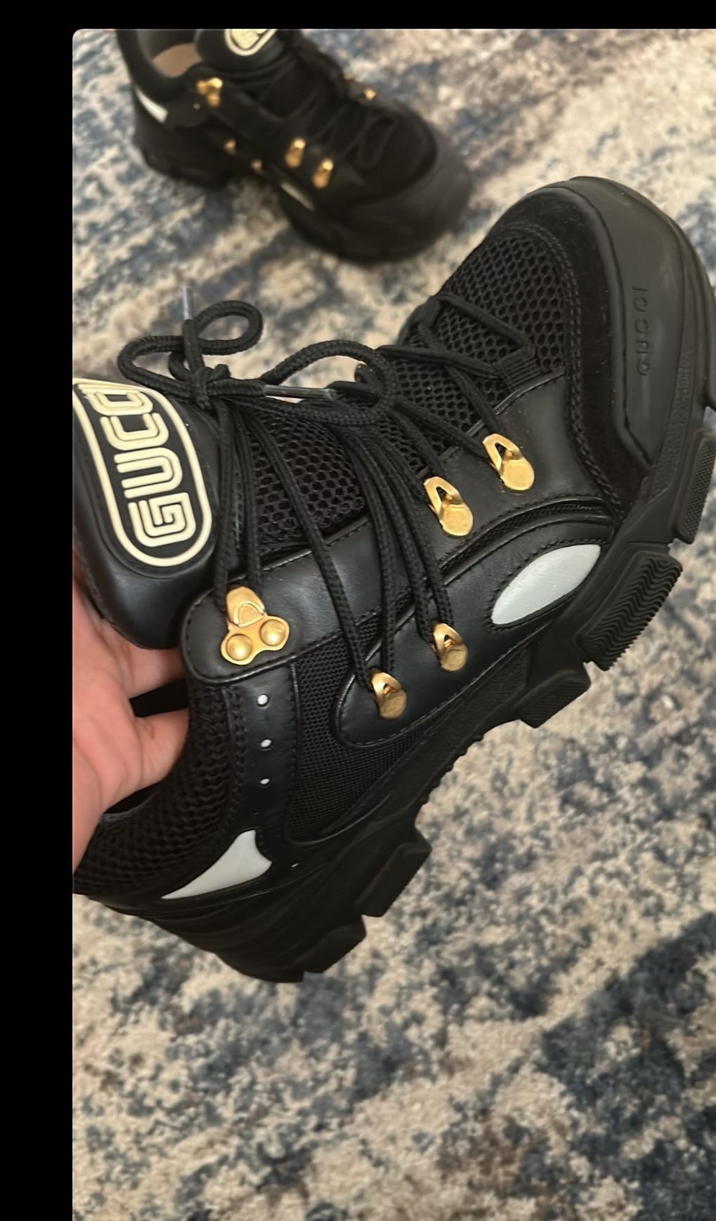 Gucci Flashtrek SEGA Black Leather