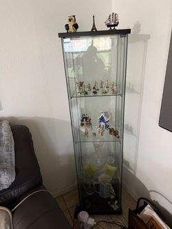 Tall Glass Display Cabinet with Shelves