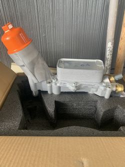 Aluminum Engine Oil Filter Housing with Oil Cooler and Filter Compatible