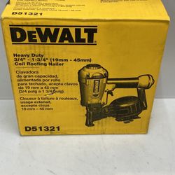 Dewalt Coil Roofing Nailer 1-3/4” 