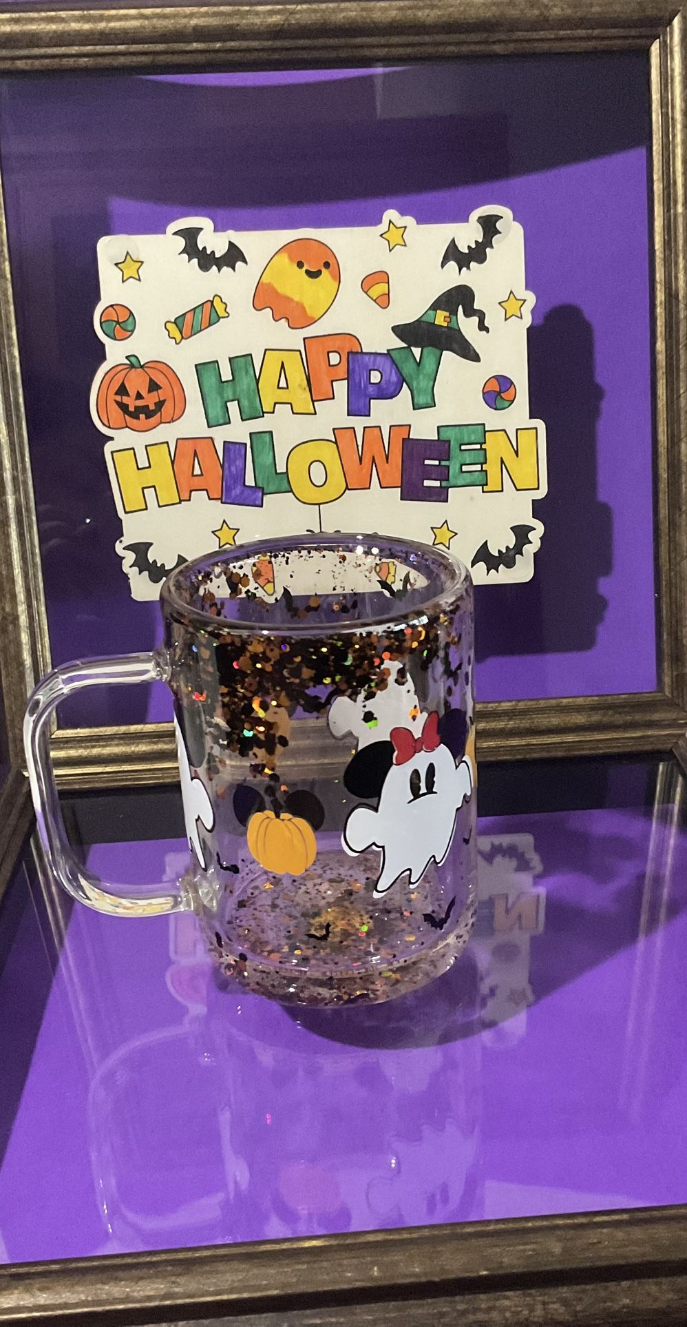 Snow Globe Glass Mug 