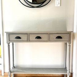 Entryway Table with Drawers & Lower Shelf 