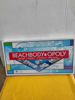 Beachbody Opoly themed board game, featuring a fitness-themed spin on the classic Monopoly format.