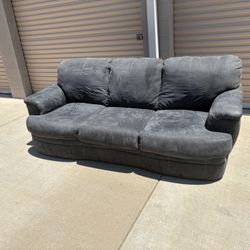 🛋️ Plush Charcoal 3-Seater Couch – Super Comfy!