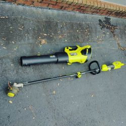 Blower And Weed Wacker 40V Battery Operated 