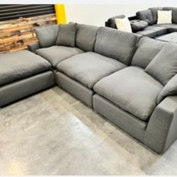 ✨ Sofa w/ Ottoman (Dark Gray ) ✨