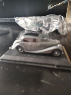 Silver Vintage Die-Cast Model Car