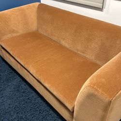 Light bronze velvet couch