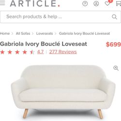 Article Furniture Loveseat Sofa Couch