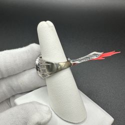 Natural Diamond Cluster Ring 14k White Gold 9.6 grams Size 7 $1599