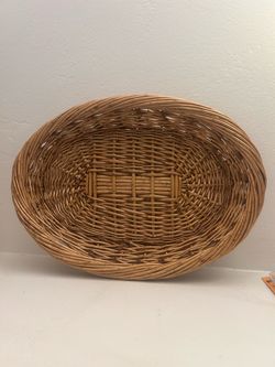 Oval Wicker Woven Basket Tray