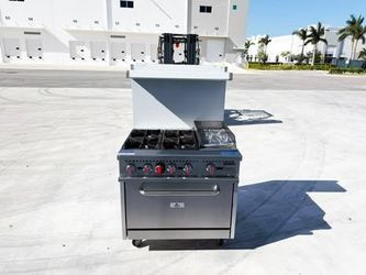 🔥🍳 NSF 36” Commercial 4-Burner Gas Range with Oven – Model HFSO-36-G12 🍳🔥