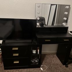 Black makeup vanity Mirror 