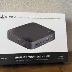 Aitek 12-in-1 Docking Station - 8K UltraHD - 2 HDMI