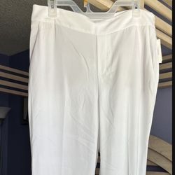NEW Sz 10 Or M Covington White Wide Leg, High Waist Dress Pants SALE Only $10  🍀