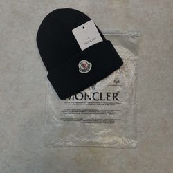 Luxury Black Embroidered Beanie
