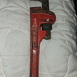 Vintage 1960's Japan Orange Red Fuller Brand Working Adjustable 14" Pipe Wrench