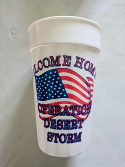 WELCOME HOME  OPERATION  DESERT  STORM CUP