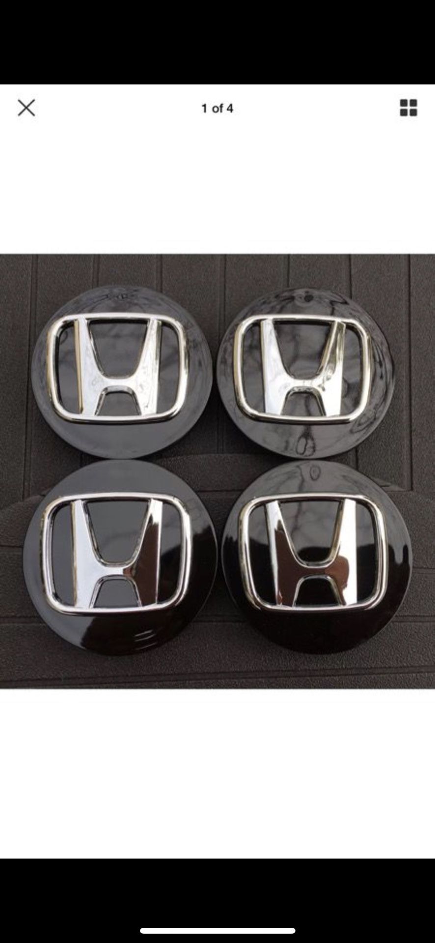 Brand new black Honda rim center cap