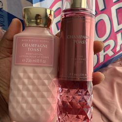 “Champagne Toast” Body Lotion + Fragrance Mist Pink Set! for Sale in  Marietta, GA - OfferUp