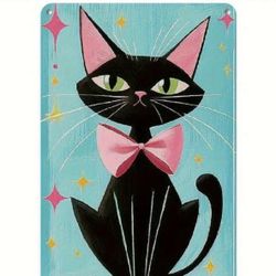 Mid Modern Retro Cat Wall Art