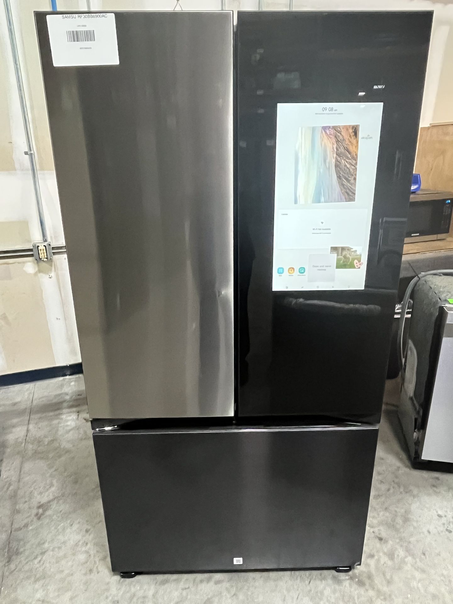 Samsung Fridge - Bespoke Refrigerator (30 cu. ft.) – Full Depth - Family Hub - Model: RF30BB6900AC – Customizable Door Panel Inc - MSRP 3450