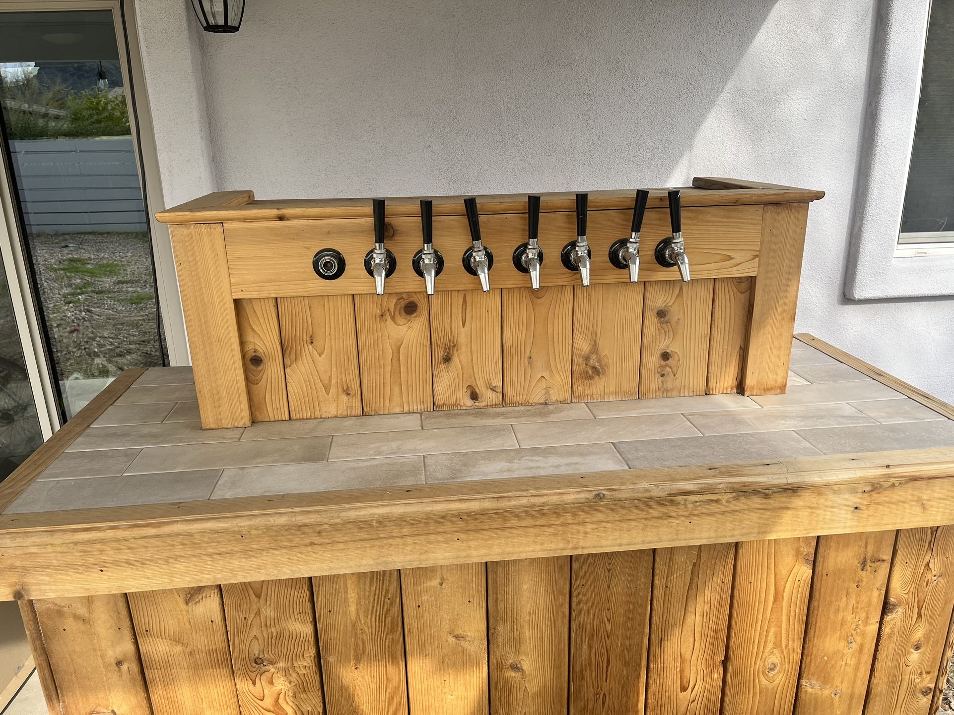 Oak Wood 8 Tap Keezer / Kegerator