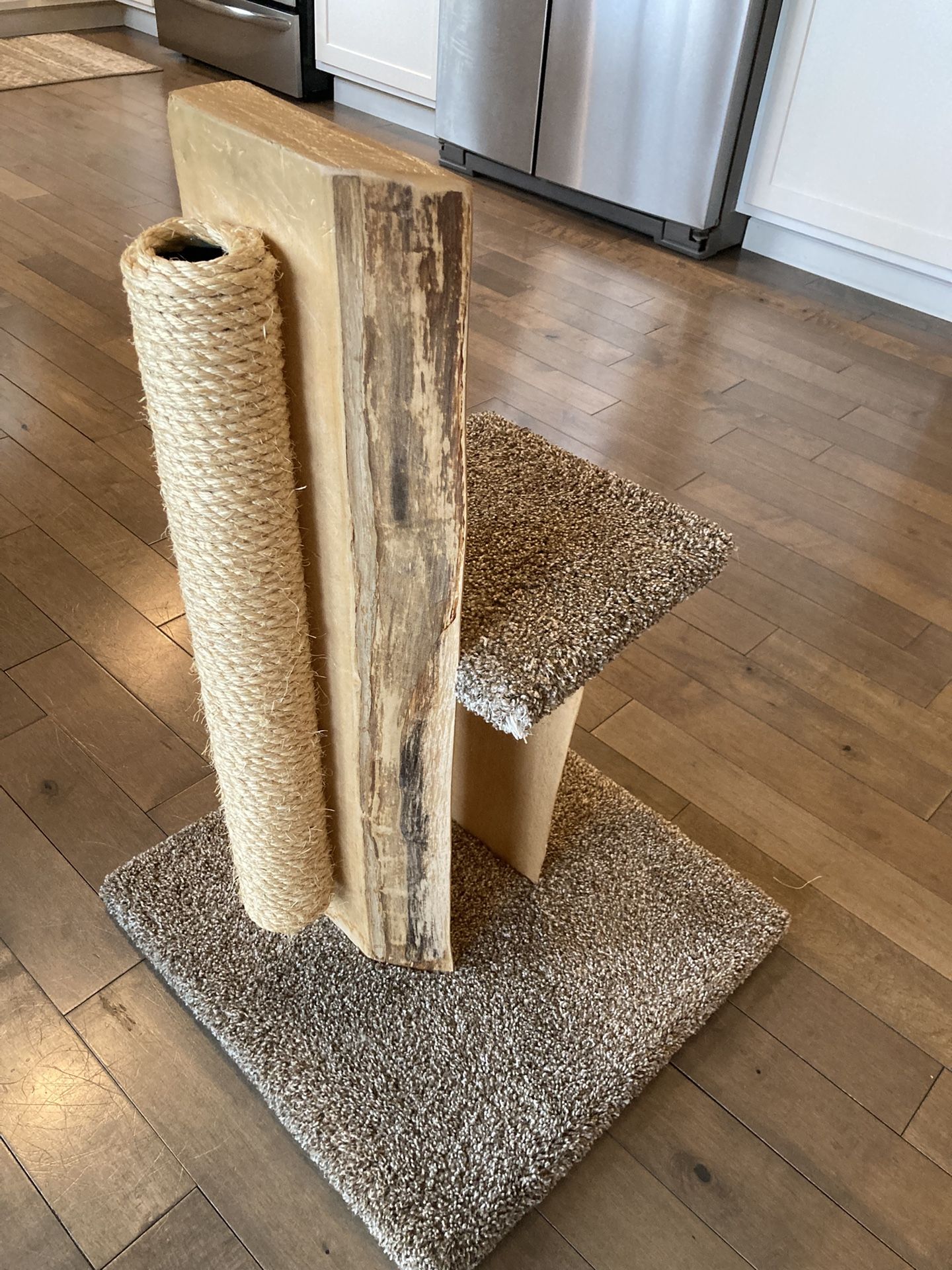 Cat Scratching Post With Live Edge Wood