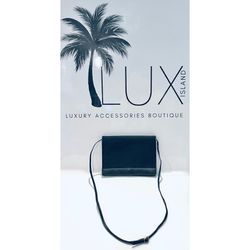 FENDI Monogram Black Leather Crossbody Bag