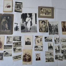 FREE Vintage Photo Lot - Antique Cabinet Cards & Snapshots