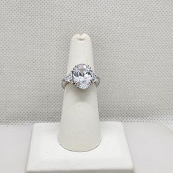 Brand New Sterling Silver 925 Oval Gemstone Ring 