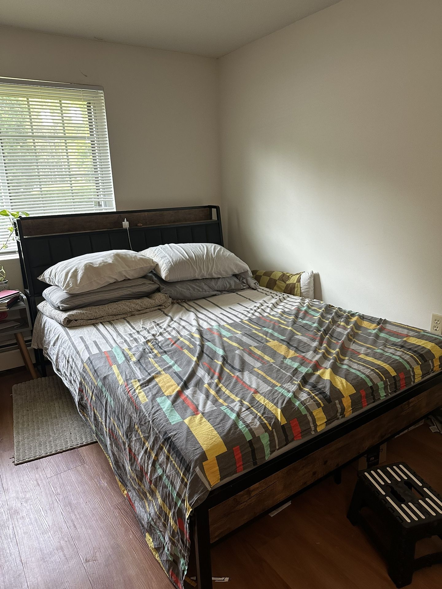 Queen platform bed frame