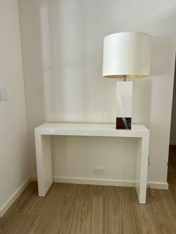 Modern white console table — entryway, sofa table or desk