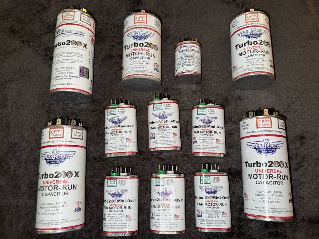 Brand New Turbo 200 Ac Capacitors.  Fan And Blower Motor Capacitors 