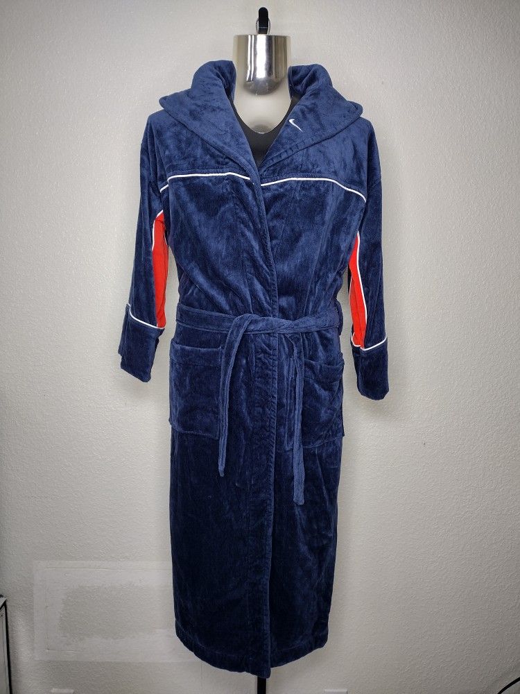 Vintage Nike Competitive Swimming - Bath Robe 100% Cotton Size Large Pre Owned