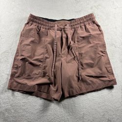 Lululemon Women's M License to Train High-Rise Shorts Brown Stretch Yoga #3B