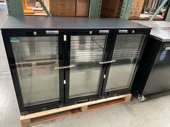 330L Commercial back bar cooler 3 glass door